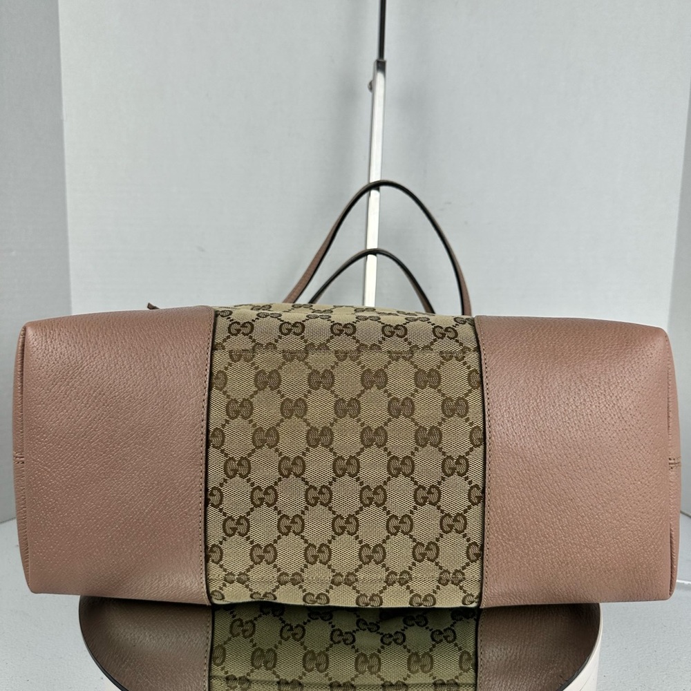 GUCCI LOGO CANVAS JUMBO HOBO 2 WAY BAG ORIGINAL STRAP - Picture 6 of 14